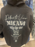 Roberto Vino Milano Pockets Hoodie  Black-Black