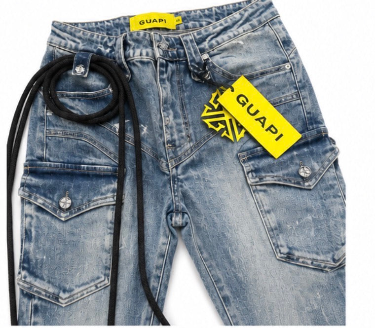 GUAPI JEANS AQUA BLUE WAXED ROPE