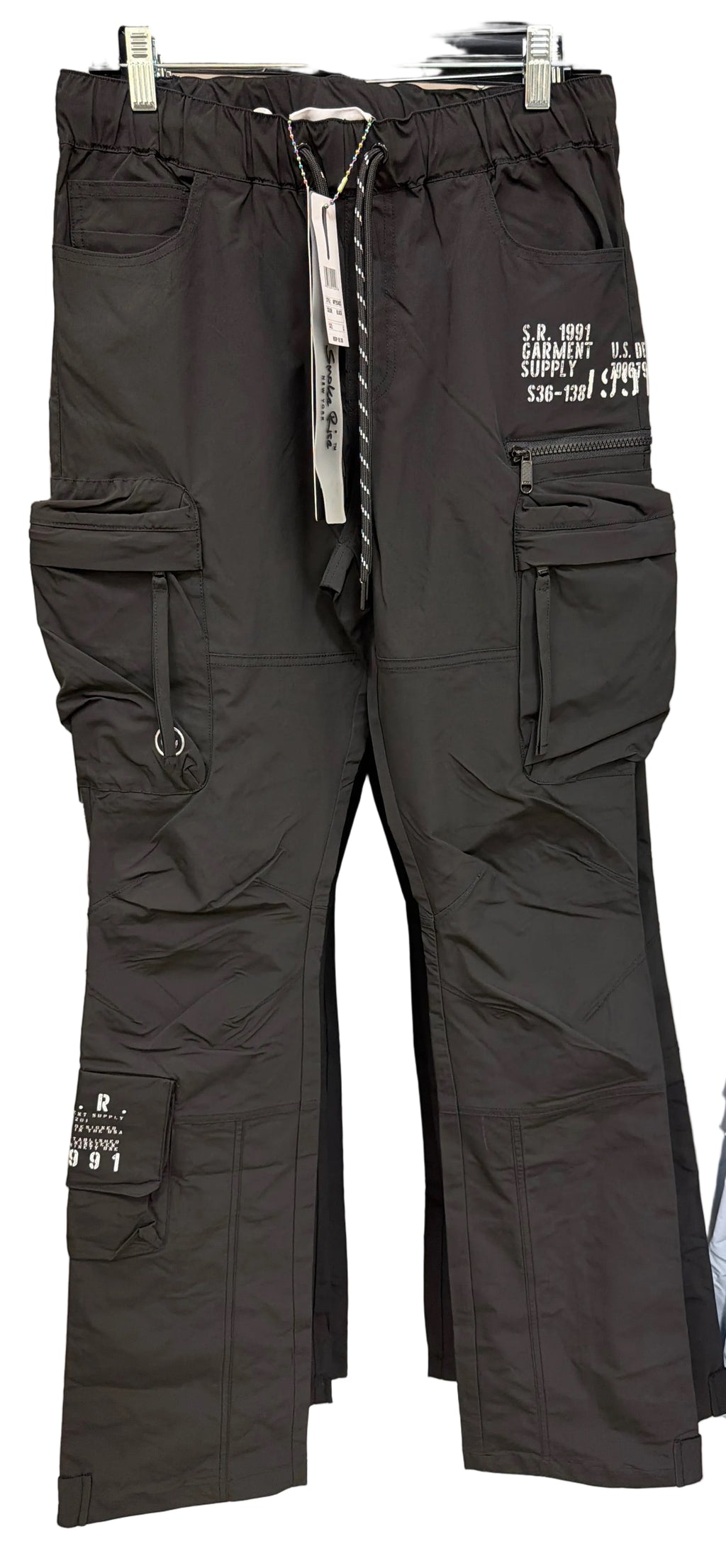 SMOKE RISE WP26S483-BLACK UTILITY WINBREAKER PANT