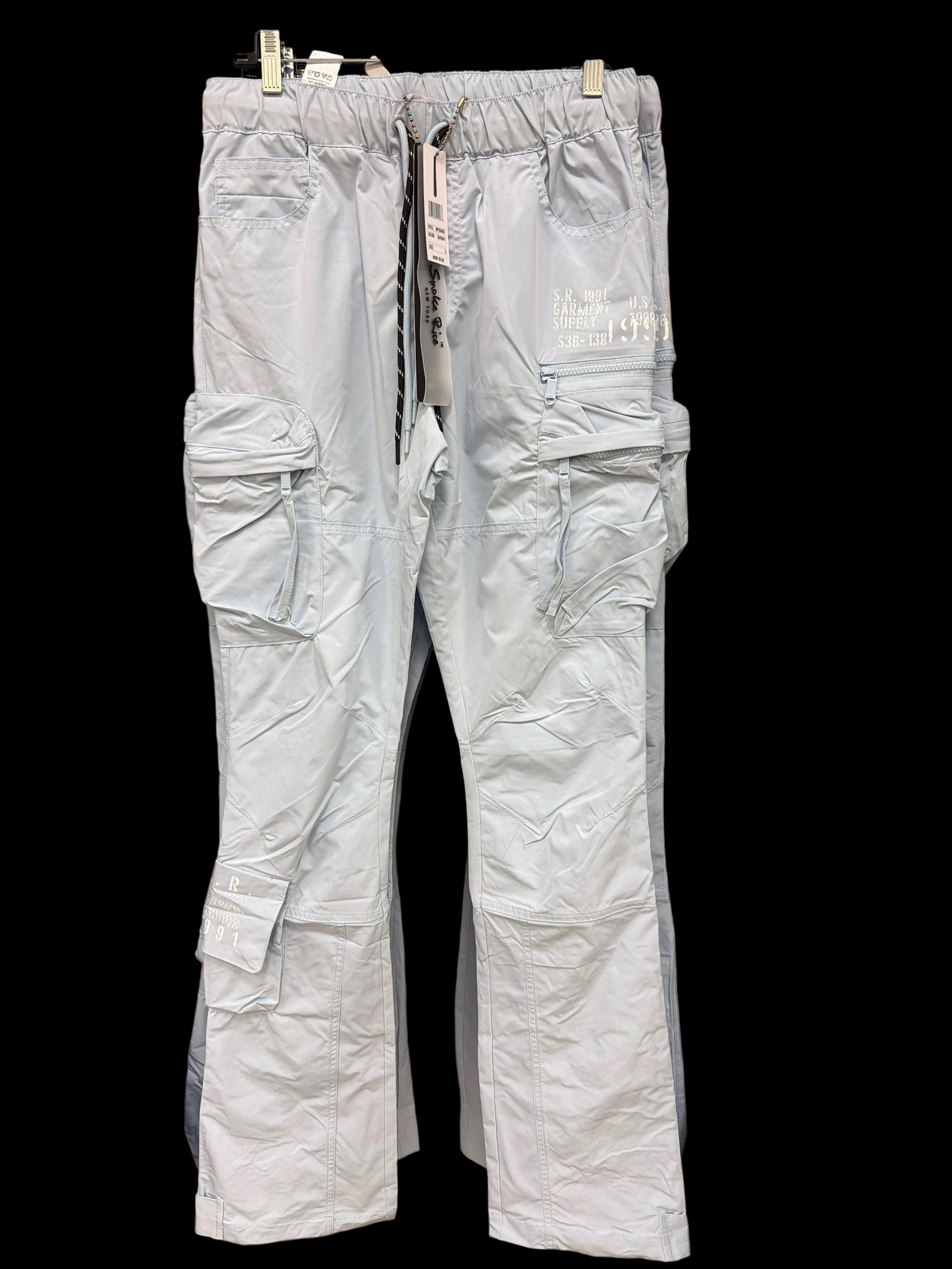 SMOKE RISE WP26S483-SKY BLUE UTILITY WINBREAKER PANT