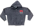 BLACK LABEL HOODIE RACE BLACK WASH ZIP UP BL50