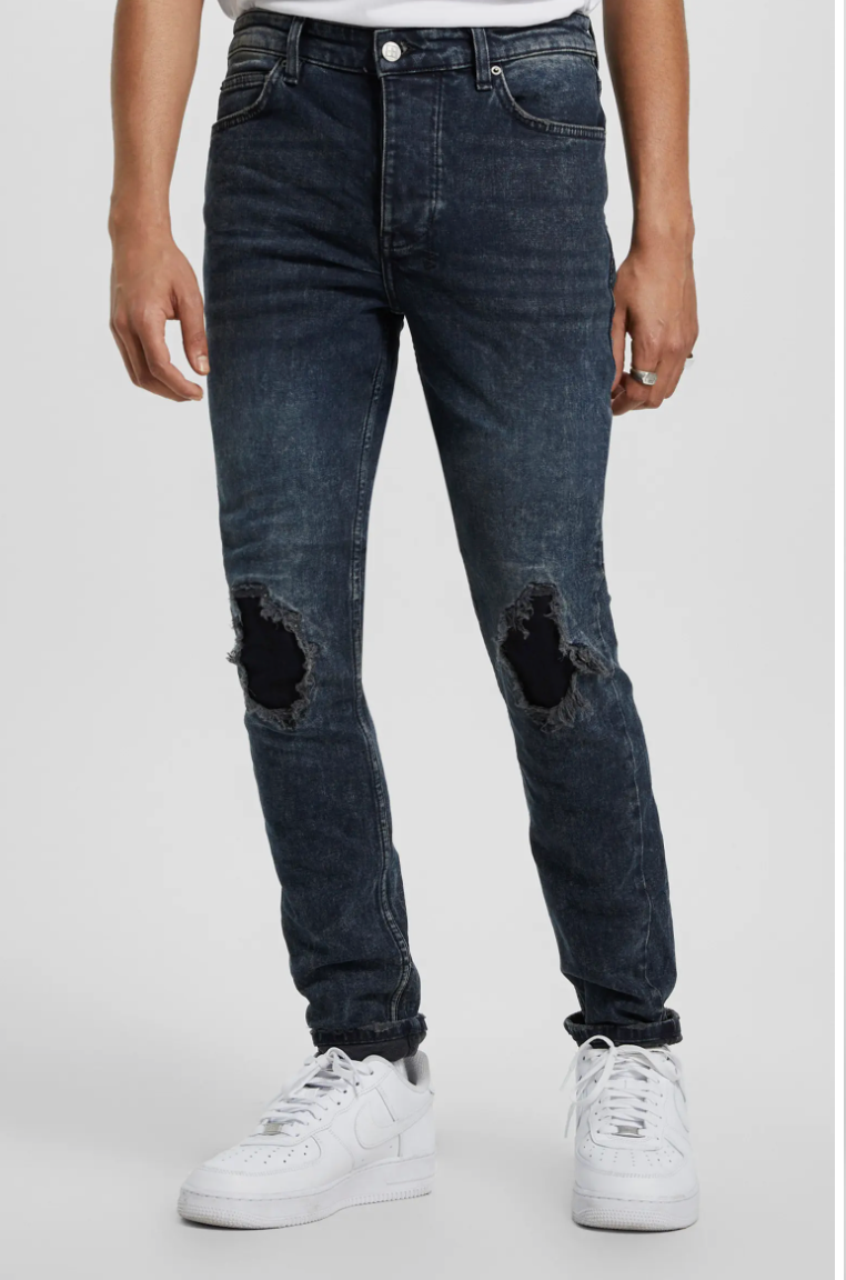 KSUBI CHITCH BLUE KOLLA SLASHED