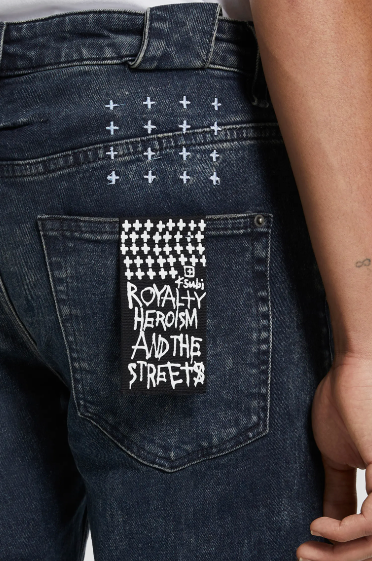 KSUBI CHITCH BLUE KOLLA SLASHED