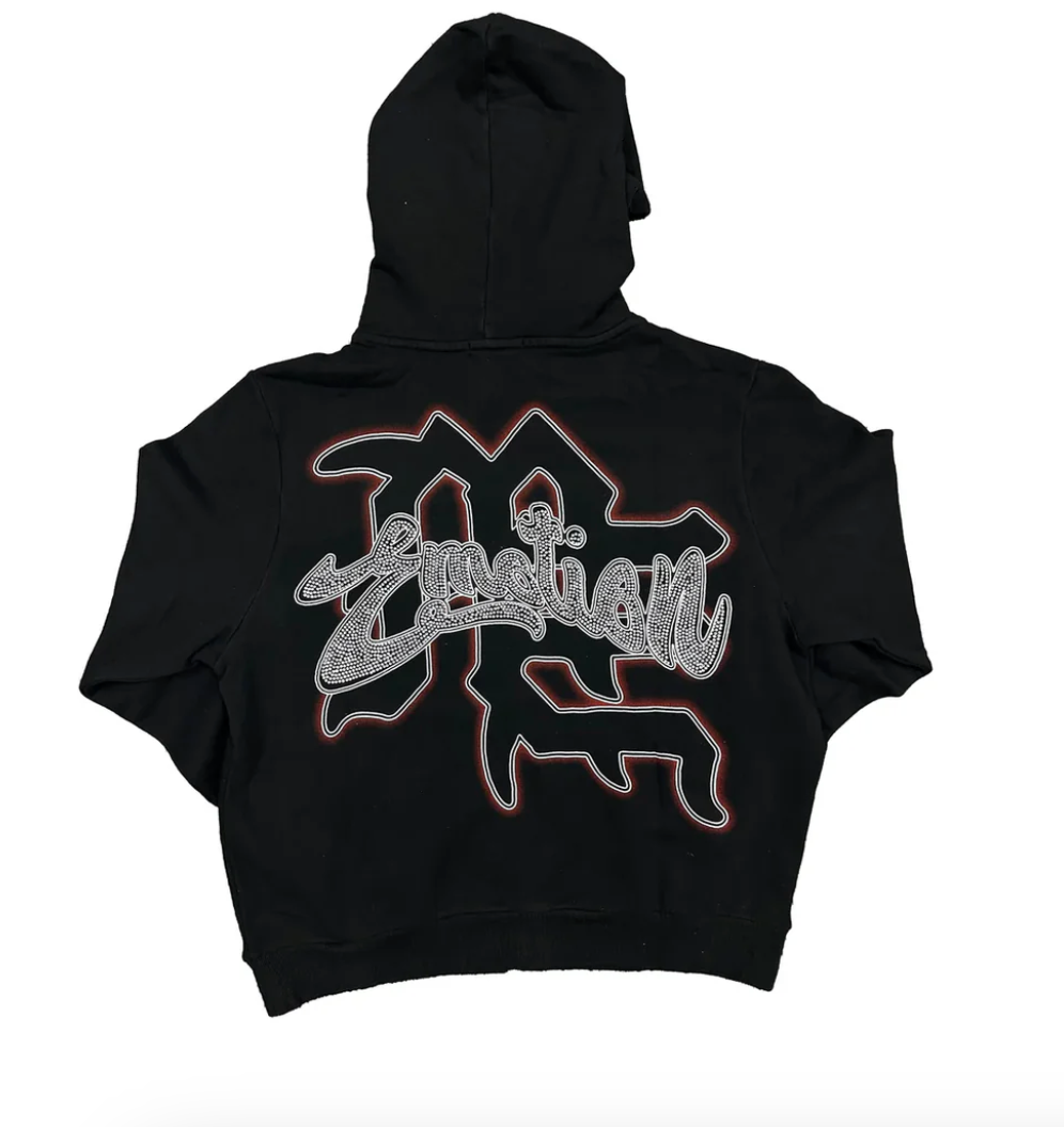 ME-HD-RHINESTONE ZIP UP