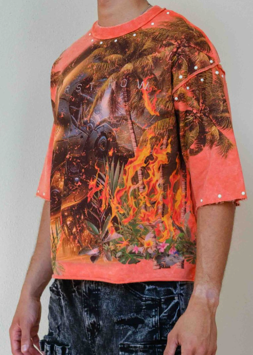 FRM1040-LOST UTOPIA BROKEN CROPPED TEE