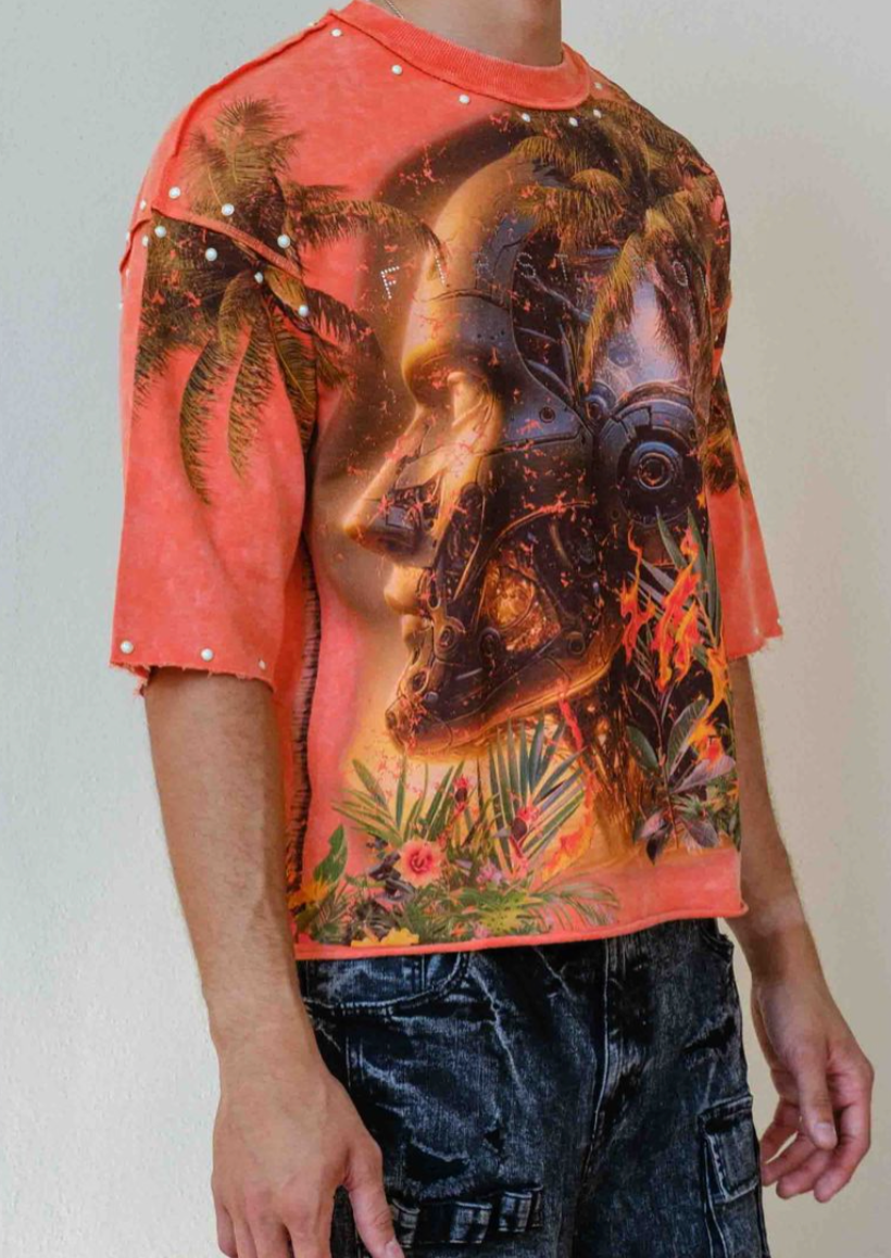 FRM1040-LOST UTOPIA BROKEN CROPPED TEE