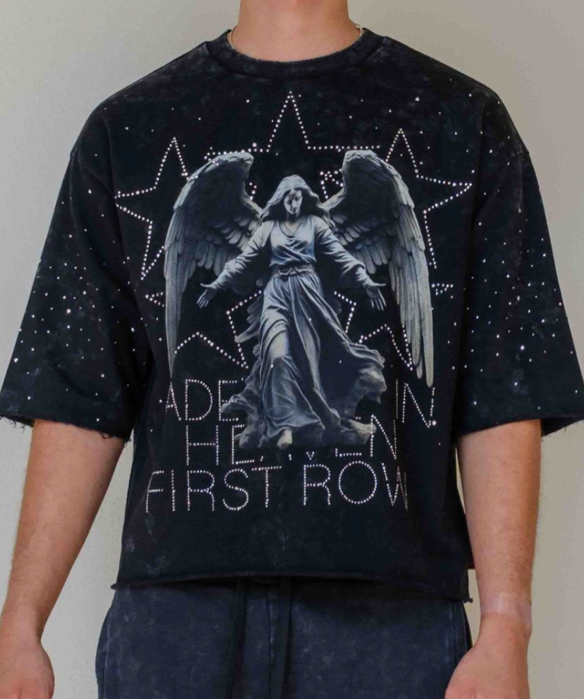 FRM1029-MADE IN HEAVEN SHINING ANGEL CROPPED TEE