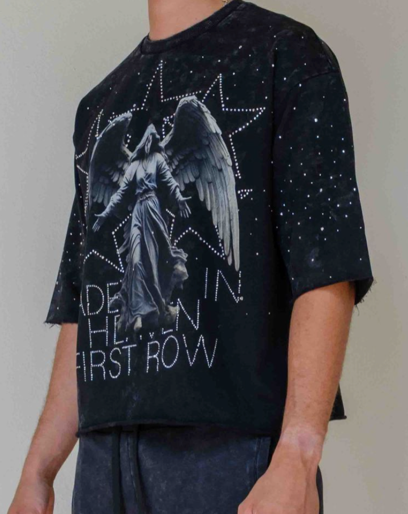 FRM1029-MADE IN HEAVEN SHINING ANGEL CROPPED TEE