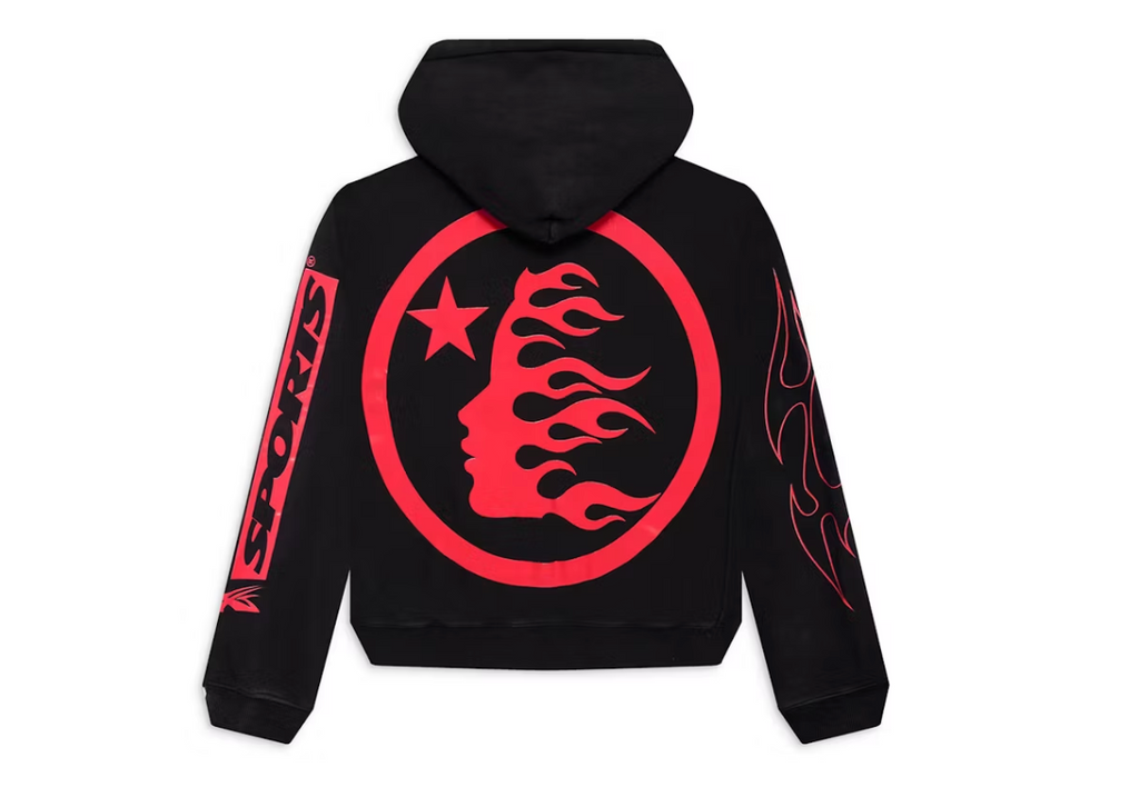 Hellstar Black Red Sports Future Flame Hoodie