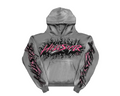 Hellstar Grey Pink  Future Flame Hoodie