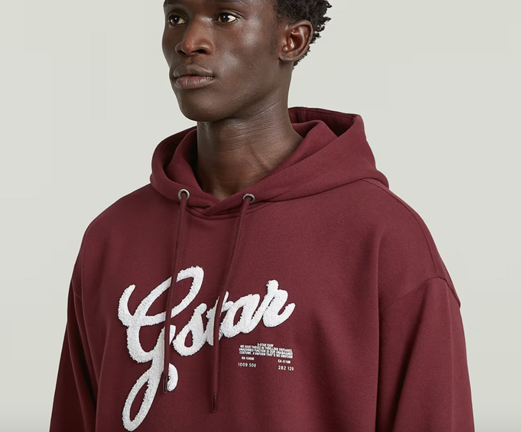 GSTAR -Chenille Relaxed Hoodie Sweater - 4608 54