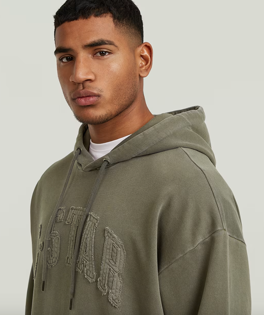 GSTAR - Applique Relaxed Hoodie Sweater - 273 54