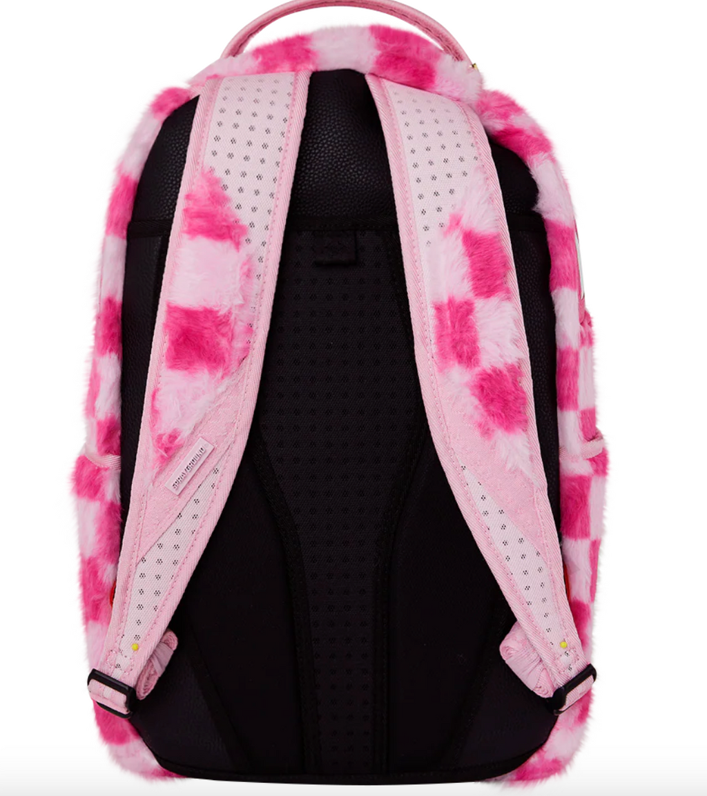 SG8179- SPRAYGROUND FURZILLA SHARK (PINK CHECK) BACKPACK