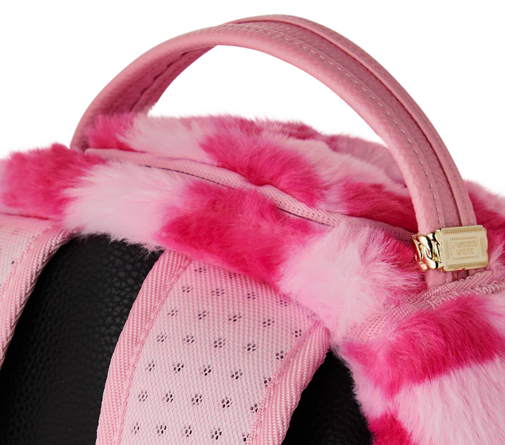 SG8179- SPRAYGROUND FURZILLA SHARK (PINK CHECK) BACKPACK