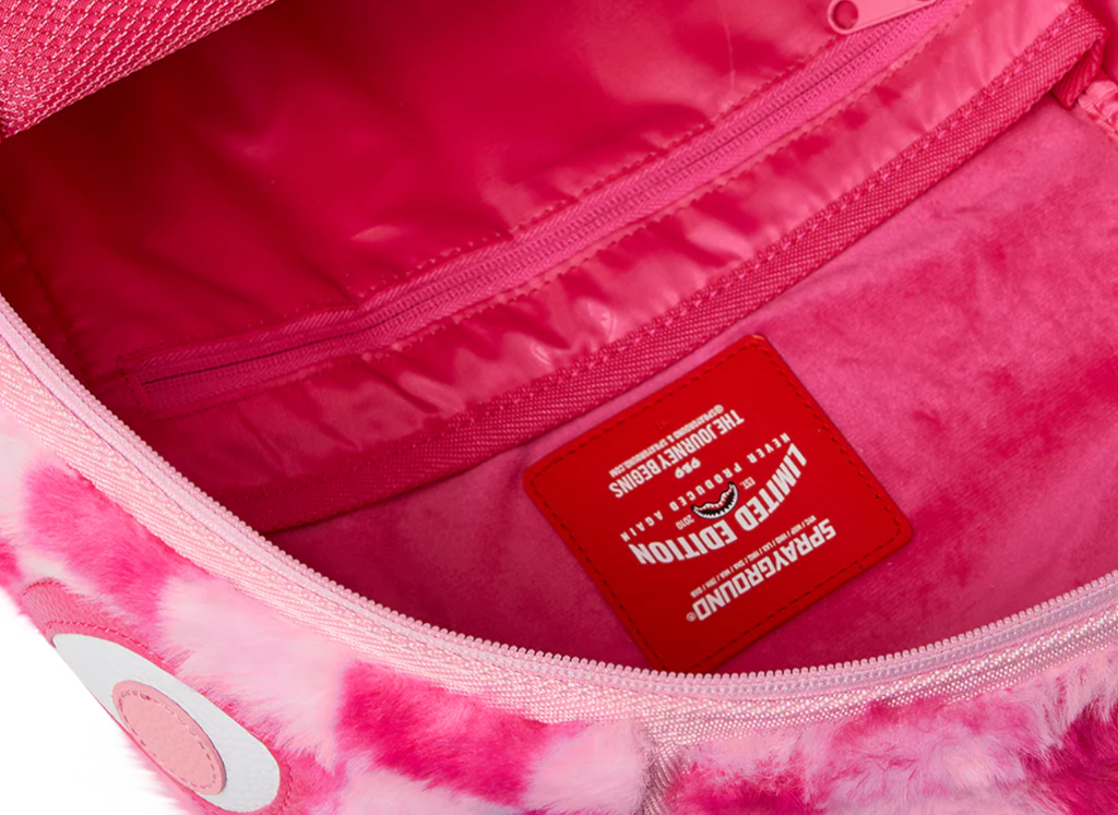 SG8179- SPRAYGROUND FURZILLA SHARK (PINK CHECK) BACKPACK