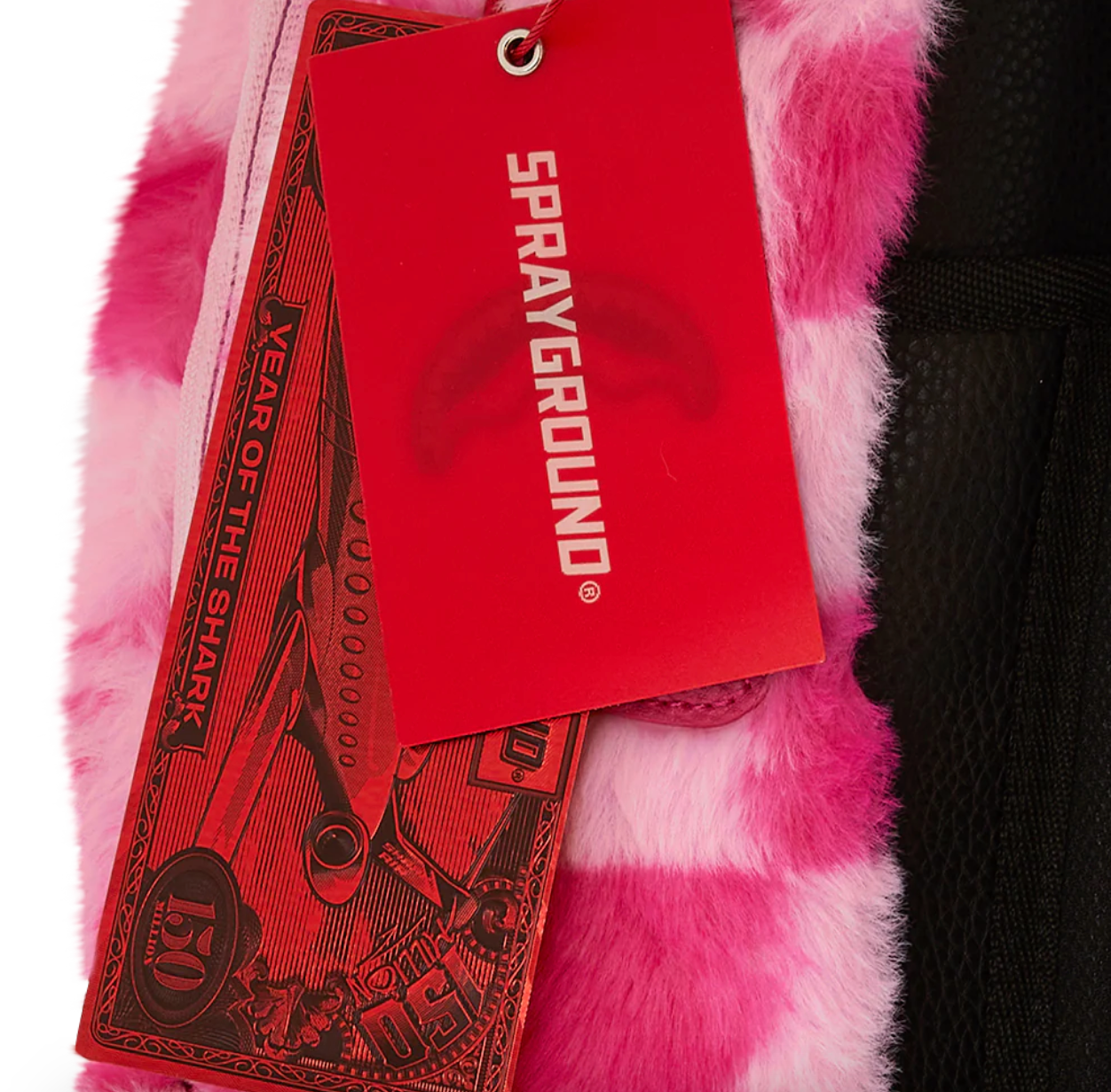 SG8179- SPRAYGROUND FURZILLA SHARK (PINK CHECK) BACKPACK