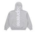 Supreme Hoodie  Grey White Satin Appliqué Hooded Sweatshirt