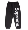 Supreme Sweat Black White Satin Applique Sweatpant