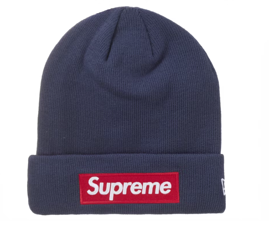 Supreme Beanie Navy New Era Box Logo Beanie