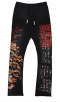 FRB2494-CAUTION NOT SO QUIET GHOST RIDER FLAMES FLARE JOGGER