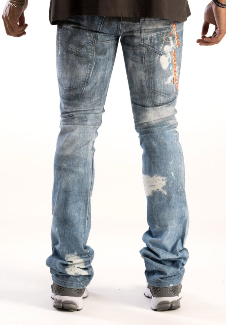 KD2236 - PREMIUM DIGITAL PRINT STACKED DENIM