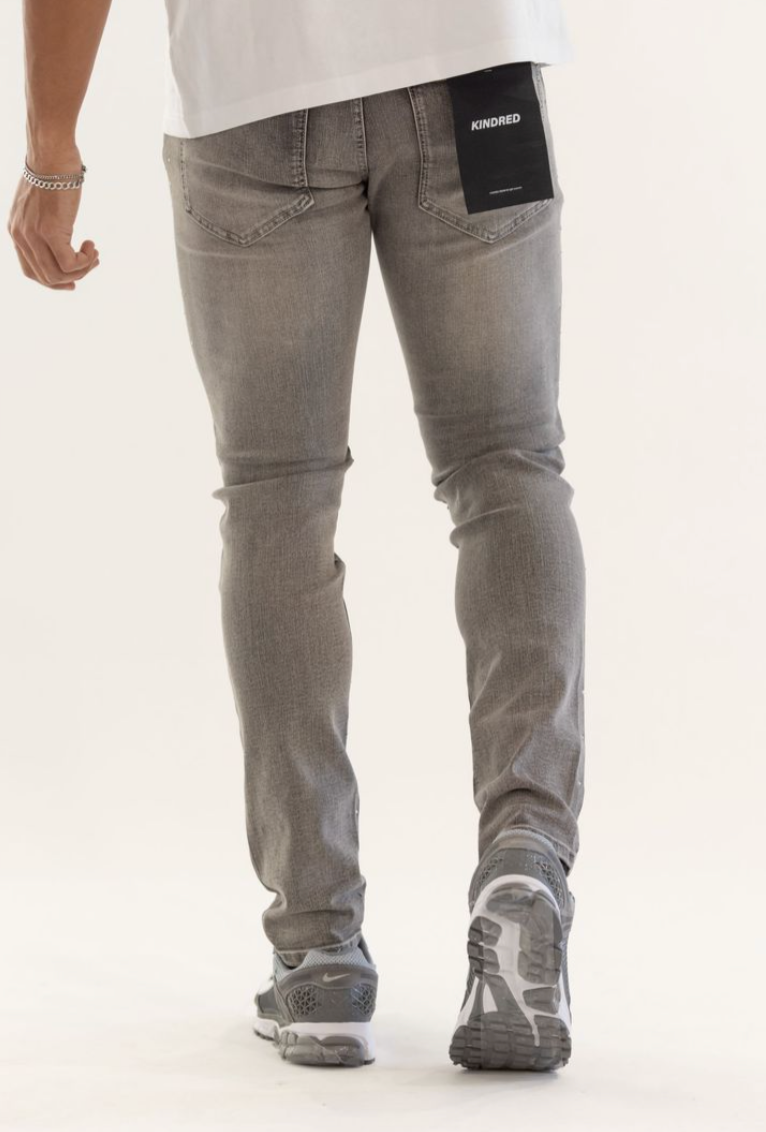 KD2214A GREY - PREMIUM RHINESTONE SKINNY JEANS