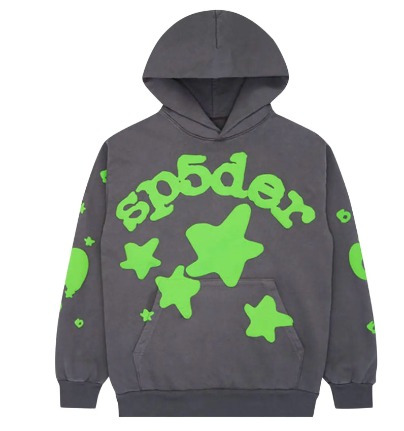 Sp5der Beluga Hoodie 'Slate Grey/Green