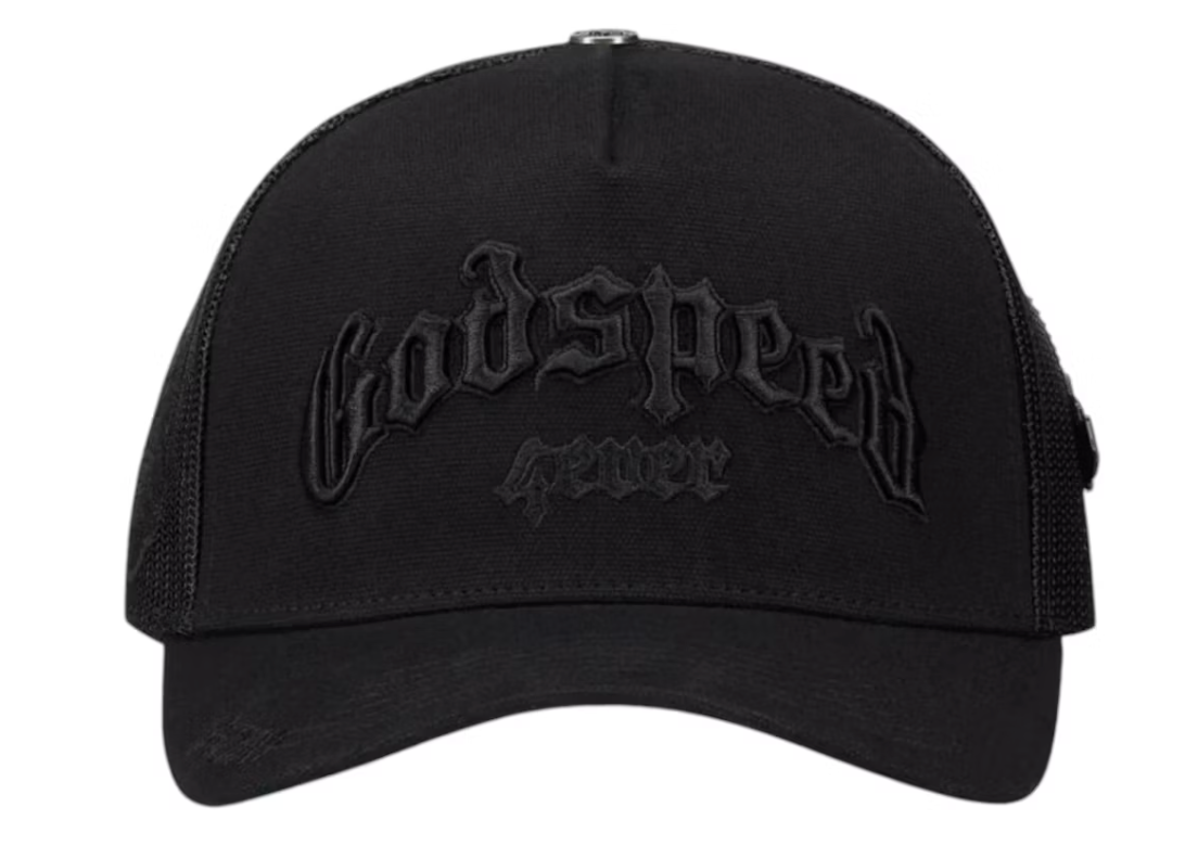 Godspeed  Hat BLACK ON BLACK GS Forever Trucker