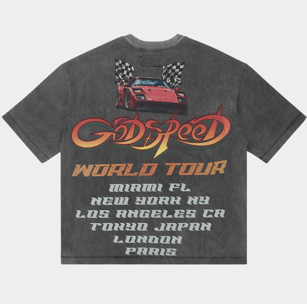 GODSPEED TEE GREY WASH SOUTH BEACH DRIVE MIAMI SUPERRUN