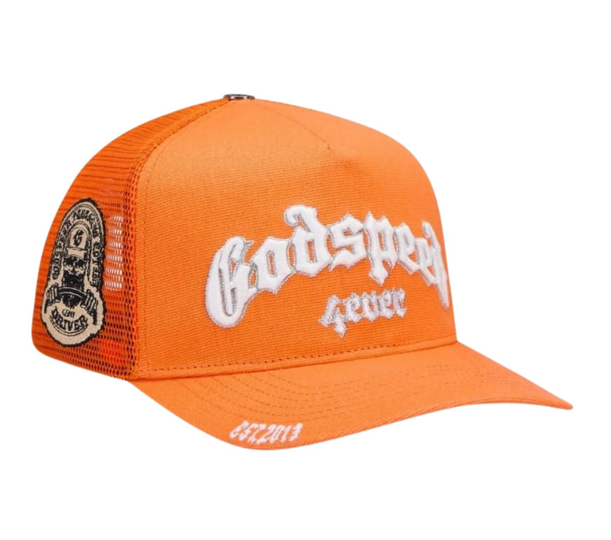 GODSPEED HAT ORANGE GS FOREVER TRUCKER