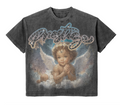 PRESTIGE TEE ANGEL BLACK WASH