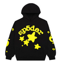 SP5DER BELUGA BLACK YELLOW HOODIE