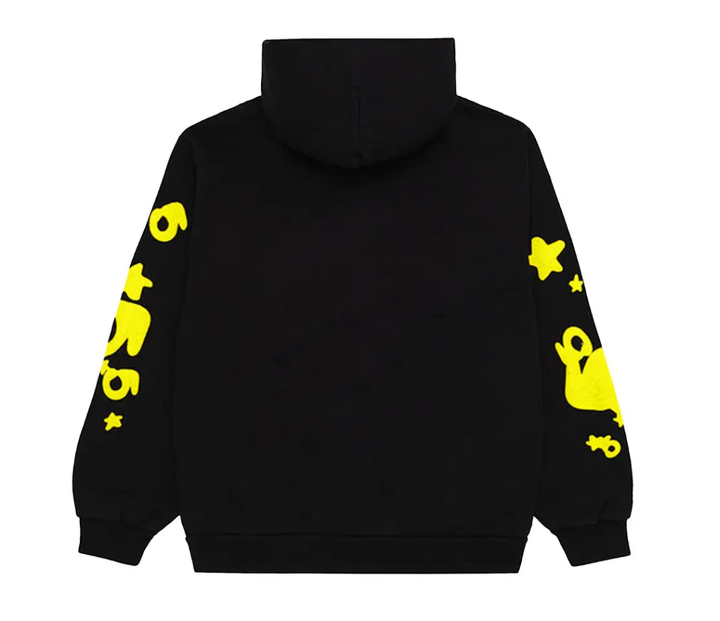 SP5DER BELUGA BLACK YELLOW HOODIE