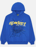 SP5DER T C BLUE YELLOW HOODIE