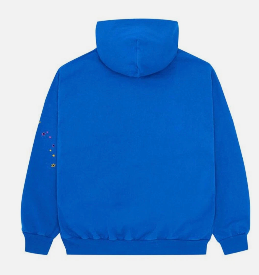SP5DER T C BLUE YELLOW HOODIE
