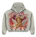 PRESTIGE GREY ANGEL HOODIE
