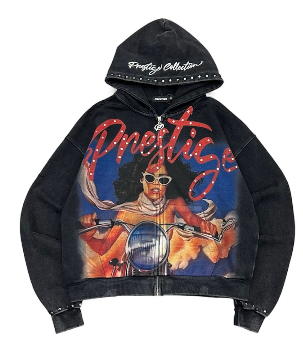 PRESTIGE MOTORCYCLE HOODIE BLACK