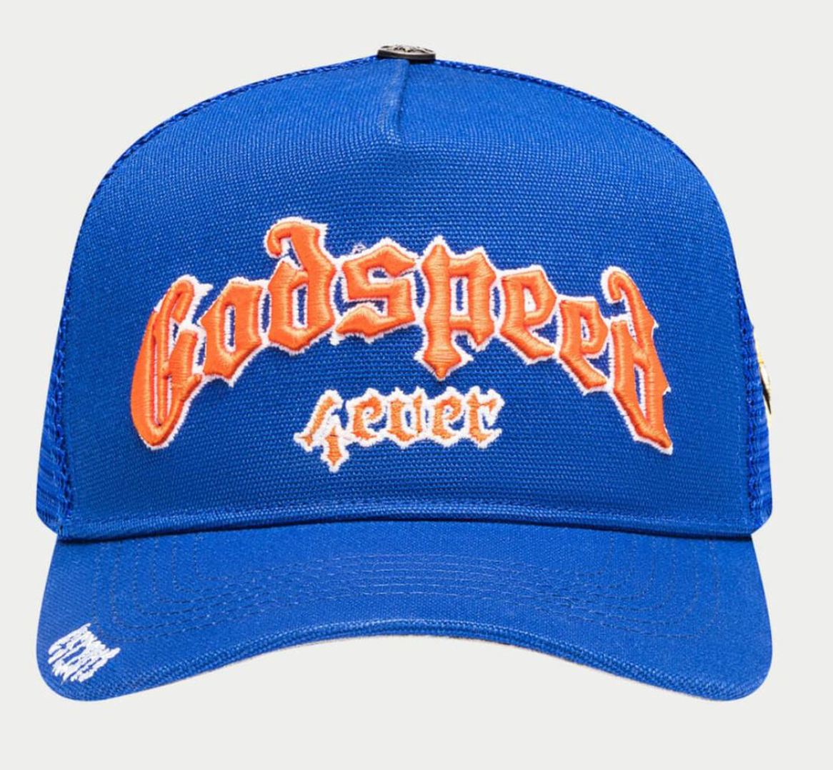 GODSPEED HAT BLUE ORANGE GS FOREVER TRUCKER