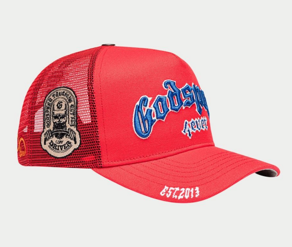 GODSPEED HAT RED BLUE WHITE GS FOREVER TRUCKER