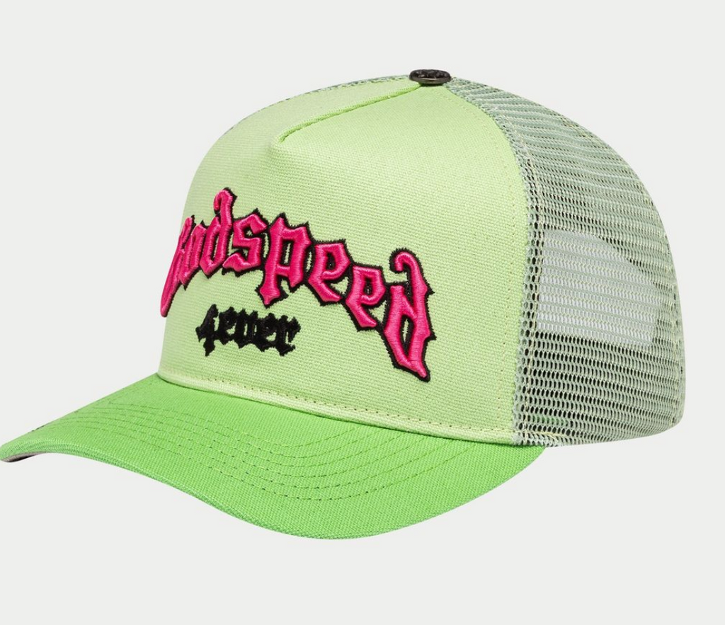 GODSPEED HAT LIME PINK GS FOREVER TRUCKER