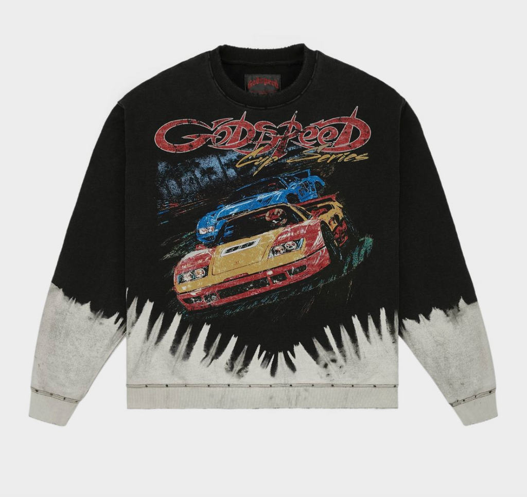 Godspeed Tee  F.T.W LS Black Bleached Wash