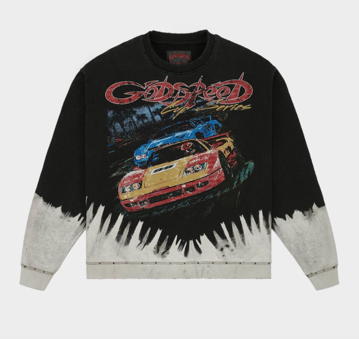 Godspeed Tee  F.T.W LS Black Bleached Wash