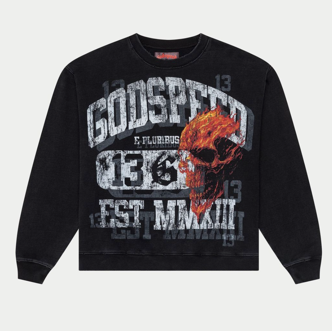 Godspeed Tee L/S Seeing Double Sweatshirt Black Wash