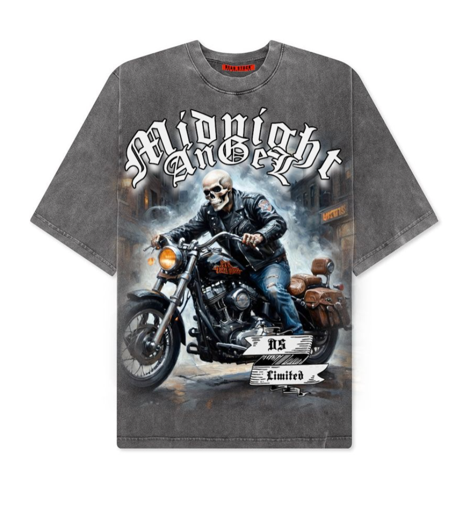D2505-Mid Night Garment Dye Tshirts Vintage Gray