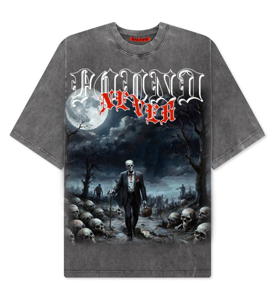 D2501 - Never Found Garment Dye Tshirts Vintage Gray