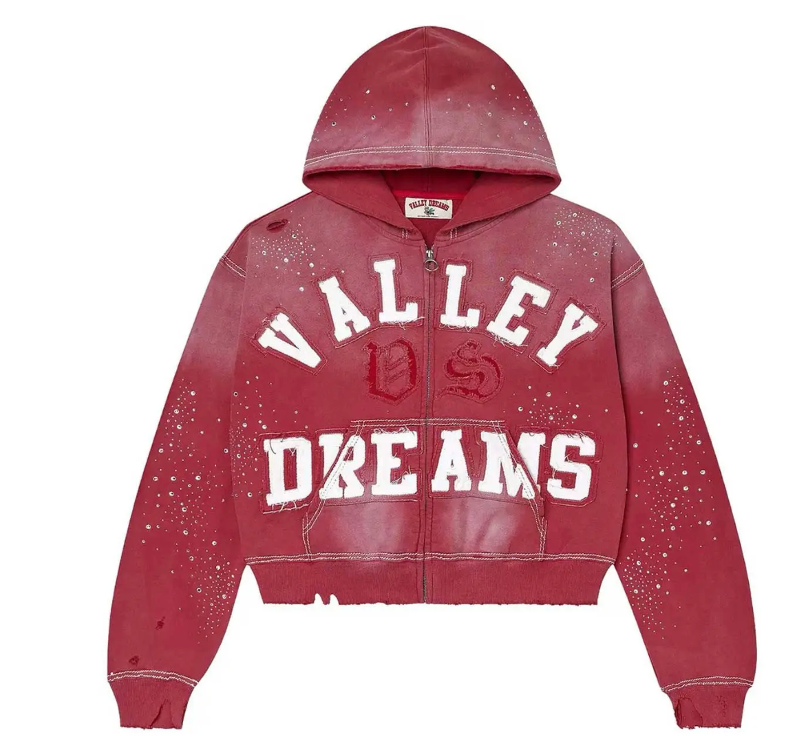VALE- CLASSICO RUBY RED ZIP UP HOODIE