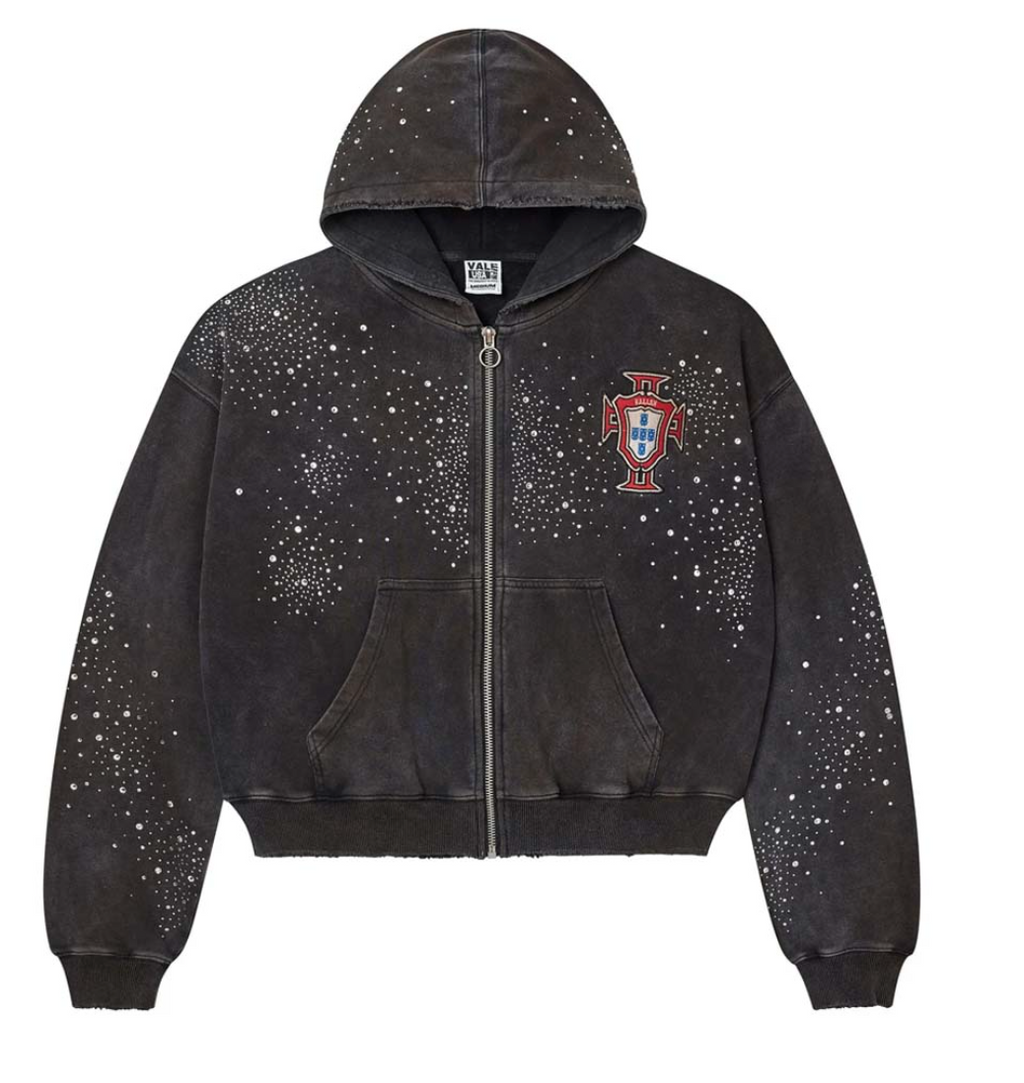 VALE-PLUTO CLUSTERED ZIP UP HOODIE