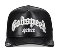 GODSPEED HAT LEATHER BLACK GS FOREVER TRUCKER