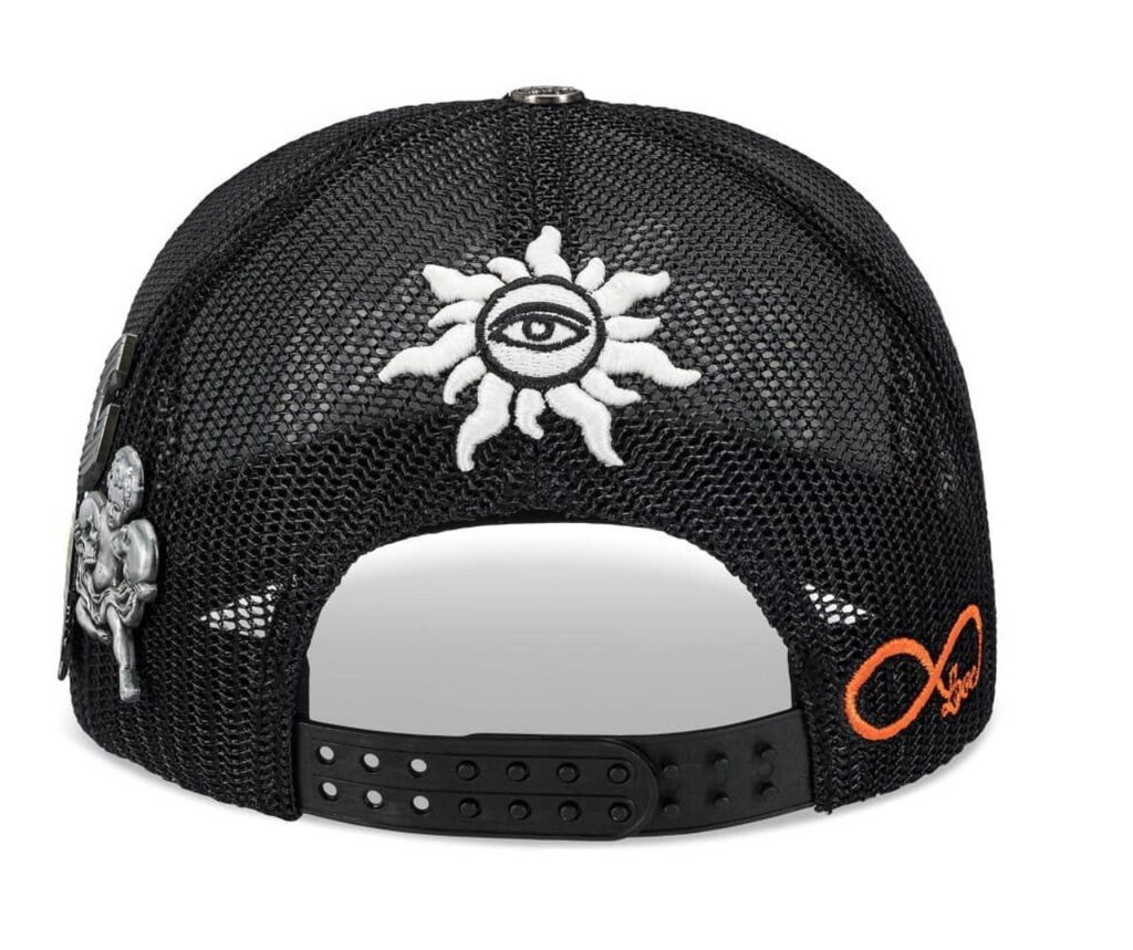 GODSPEED HAT LEATHER BLACK GS FOREVER TRUCKER