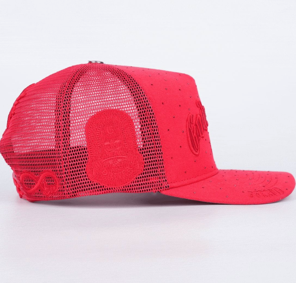GODSPEED HAT RHINESTONES VVS RED GS FOREVER TRUCKER